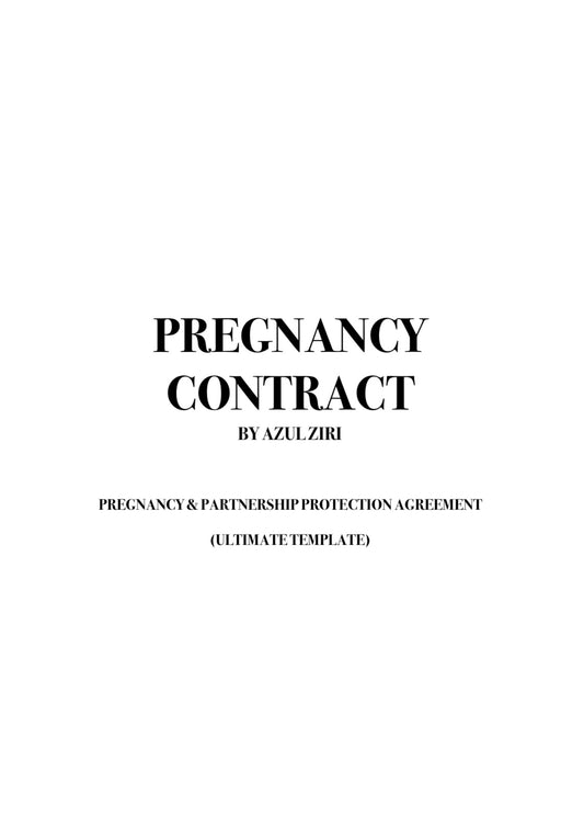 Template: Pregnancy & partnership protection agreement - 19 clauses / 5 pages